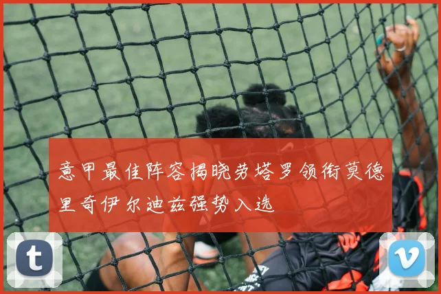 意甲最佳阵容揭晓劳塔罗领衔莫德里奇伊尔迪兹强势入选